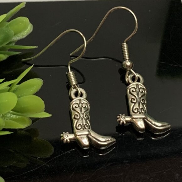 Cowboy Boot, Western Jewelry, Gift Idea, Cowboy Earrings, Western Earrings, Boot - Picture 1 of 5